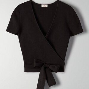 Aritzia Little Moon Prunella Knit Wrap Top size Medium